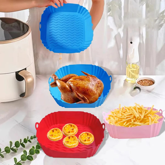 Reusable Silicone Air Fryer Liner (Square) — Non-Stick, Easy-Clean, No More Paper Liners