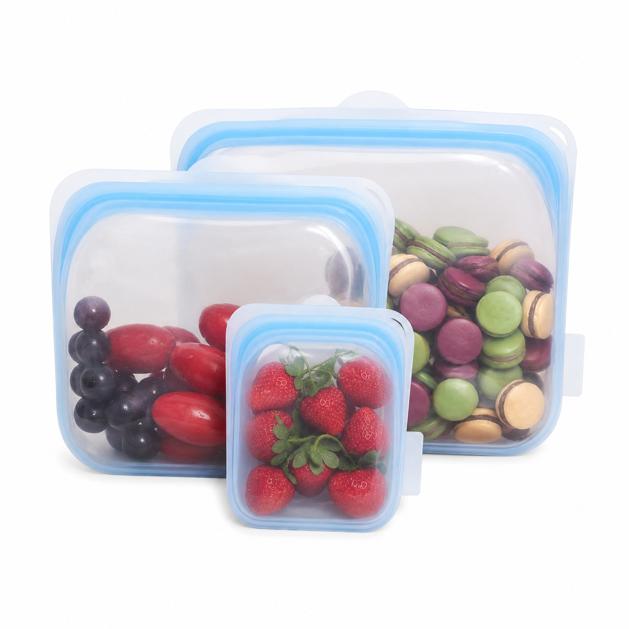 Reusable Silicone Food Storage Bags — Leakproof, Microwave & Freezer Safe