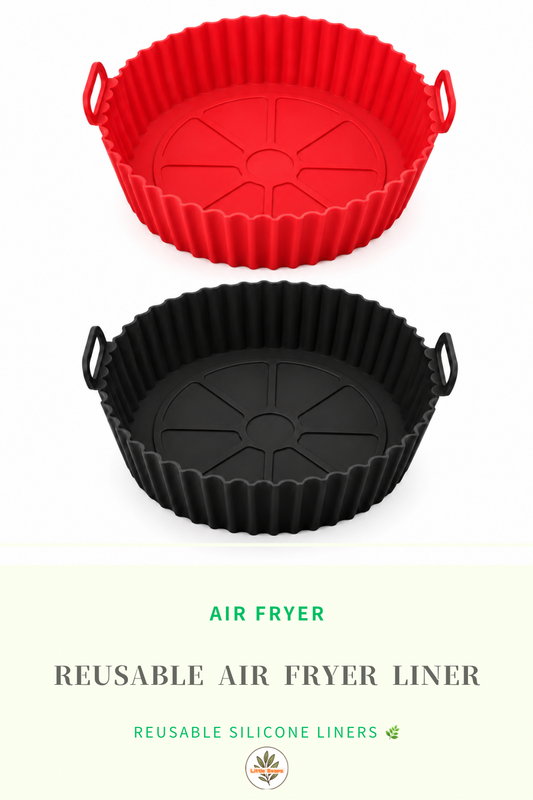 Reusable Silicone Air Fryer Liner (Round, 8-inch) — Non-Stick, Easy-Clean, No More Paper Liners