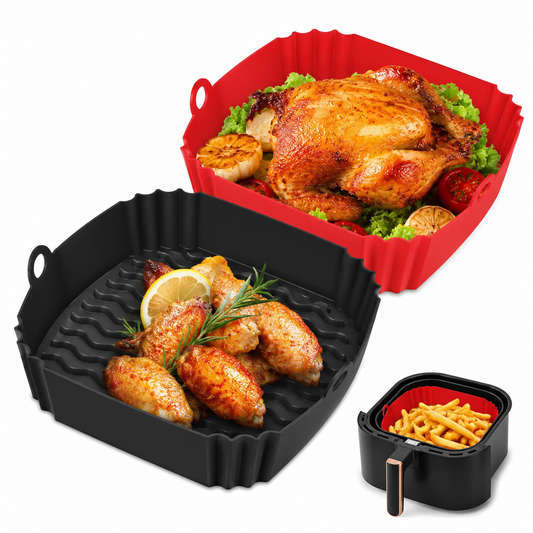 Reusable Silicone Air Fryer Liner (Square) — Non-Stick, Easy-Clean, No More Paper Liners