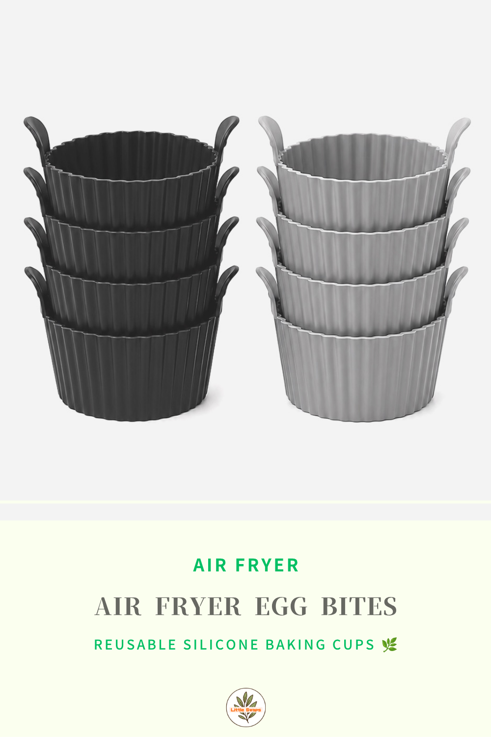 Reusable Silicone Baking Cups (Set of 4) — Egg Bites, Muffins & Air Fryer, Non-Stick