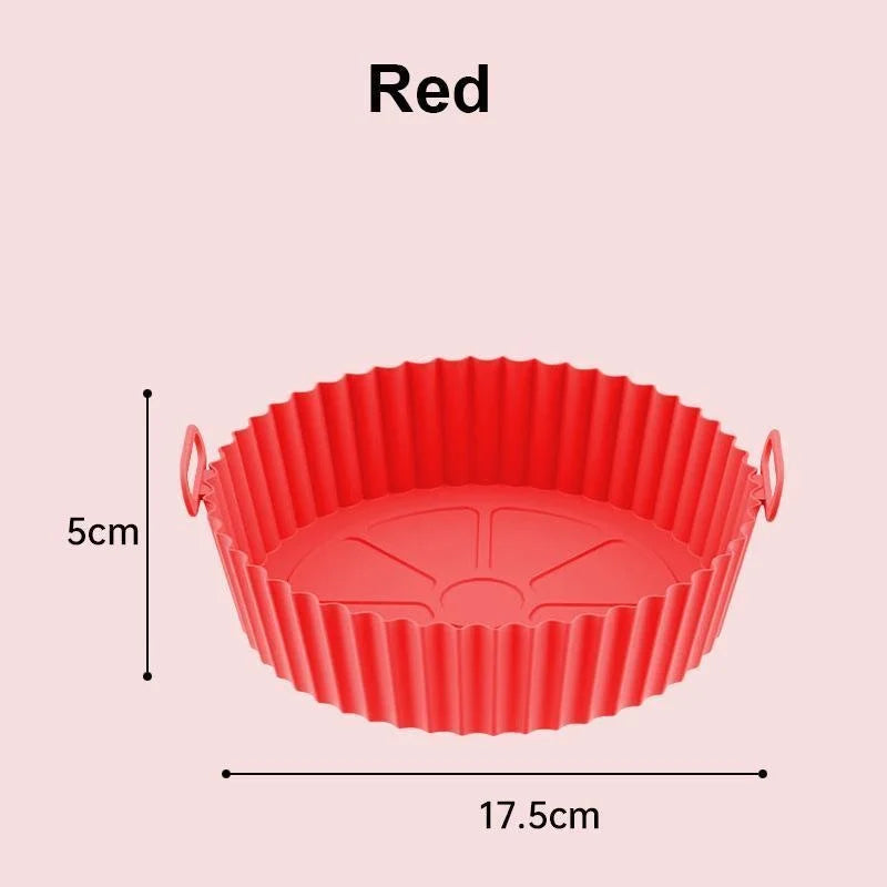 Reusable Silicone Air Fryer Liner (Round, 8-inch) — Non-Stick, Easy-Clean, No More Paper Liners