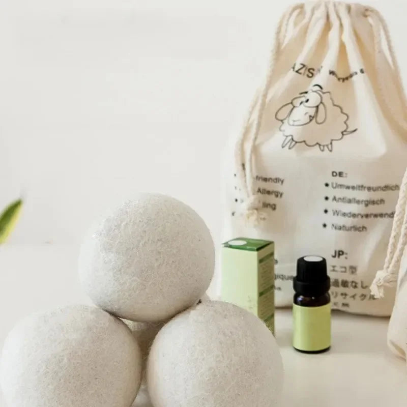 Reusable Wool Dryer Balls — Natural Fabric Softener for Laundry