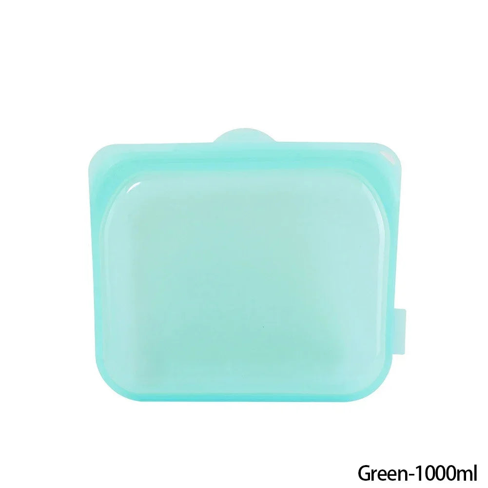 Reusable Silicone Food Storage Bags — Leakproof, Microwave & Freezer Safe