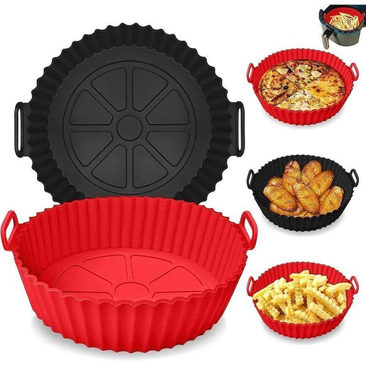 Reusable Silicone Air Fryer Liner (Round, 8-inch) — Non-Stick, Easy-Clean, No More Paper Liners