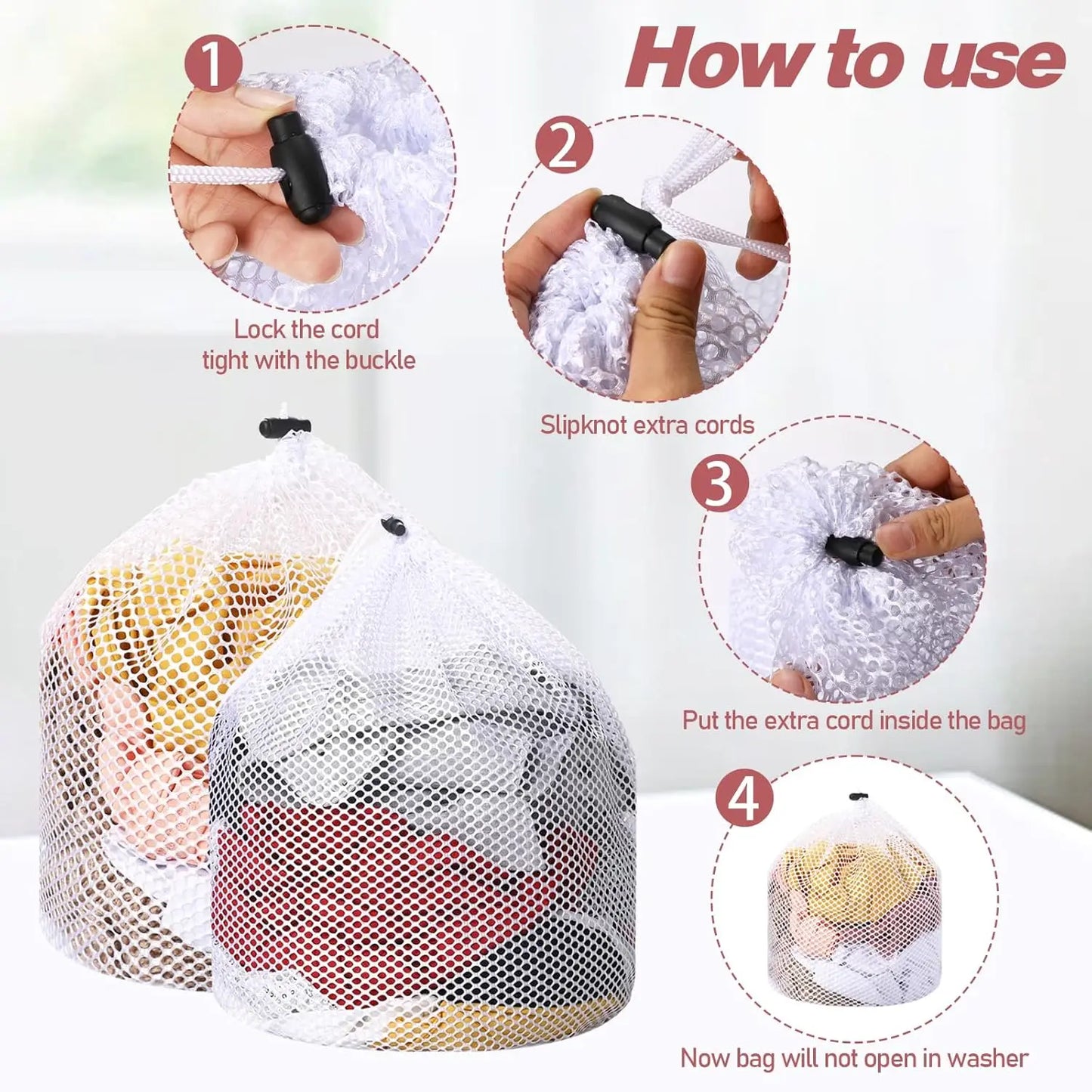 Reusable Mesh Laundry Bags — Protect Socks, Underwear & Delicates in the Wash