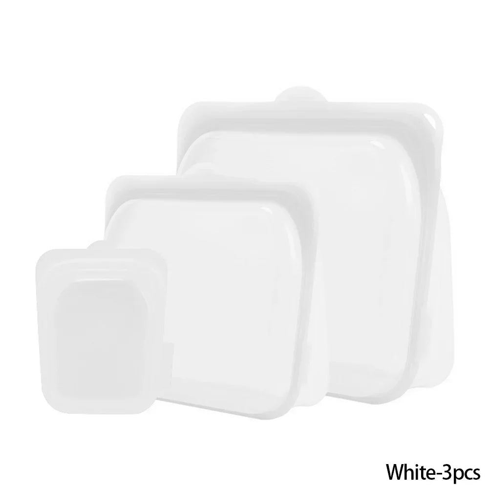 Reusable Silicone Food Storage Bags — Leakproof, Microwave & Freezer Safe