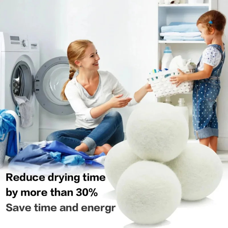 Reusable Wool Dryer Balls — Natural Fabric Softener for Laundry