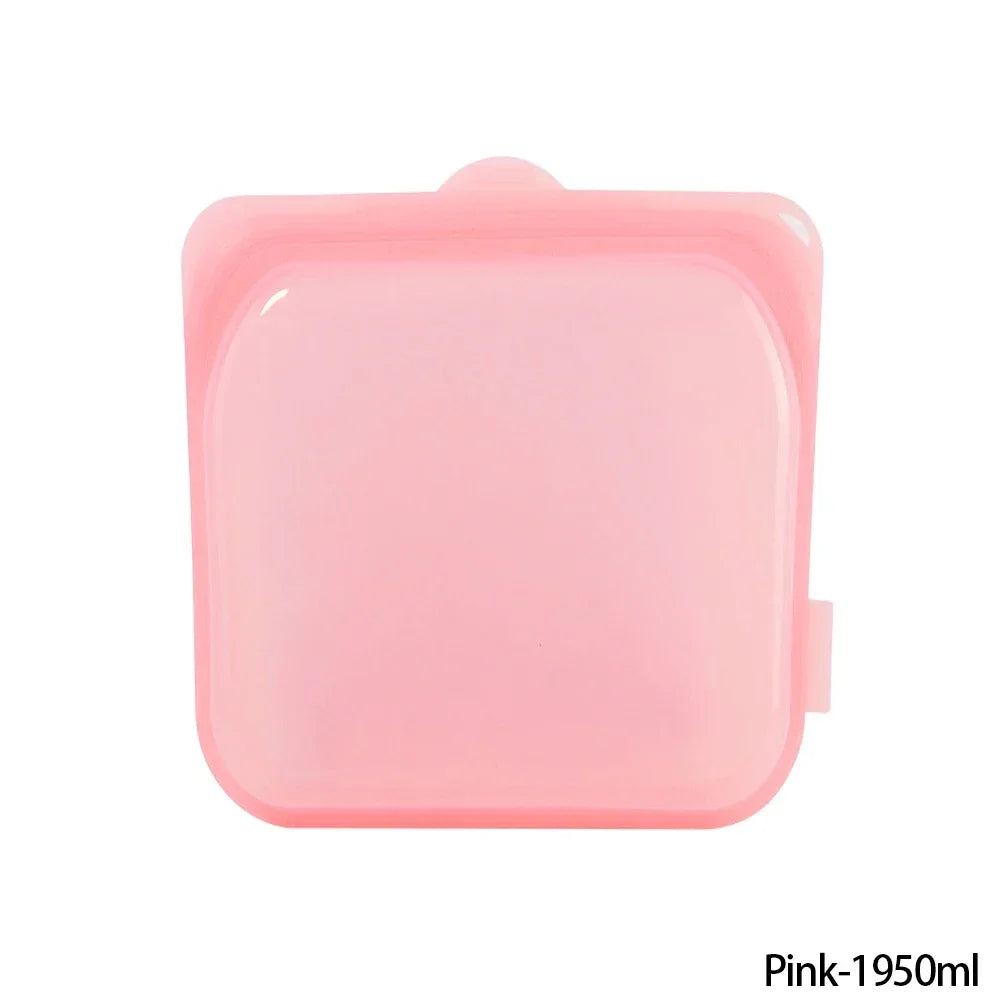 Reusable Silicone Food Storage Bags — Leakproof, Microwave & Freezer Safe