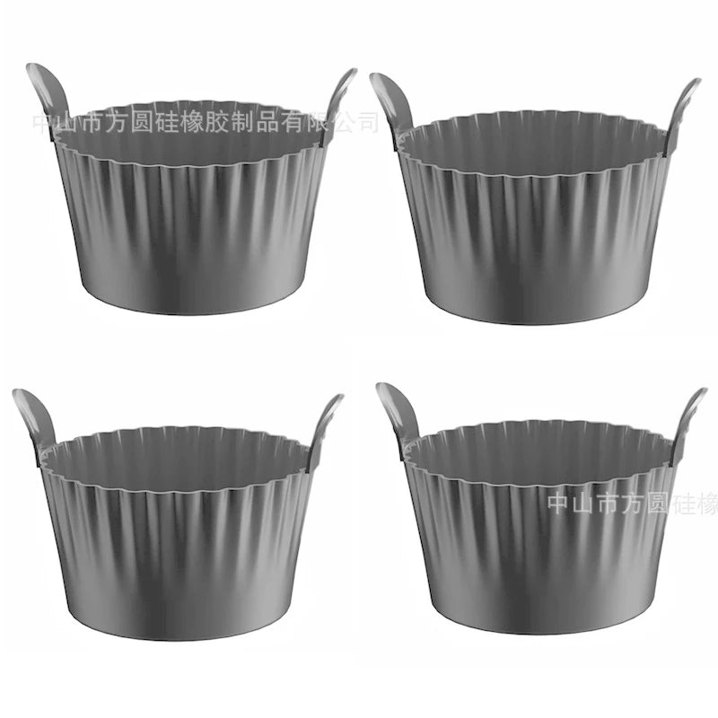 Reusable Silicone Baking Cups (Set of 4) — Egg Bites, Muffins & Air Fryer, Non-Stick