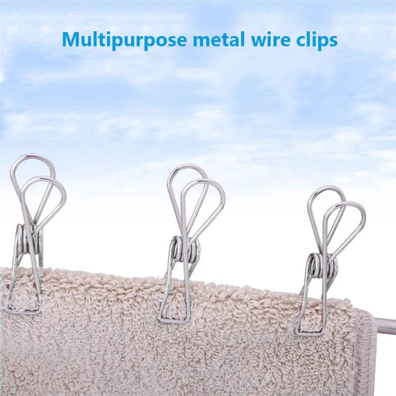 Stainless Steel Clothespins — Rustproof, Sun-Proof Reusable Laundry Clips