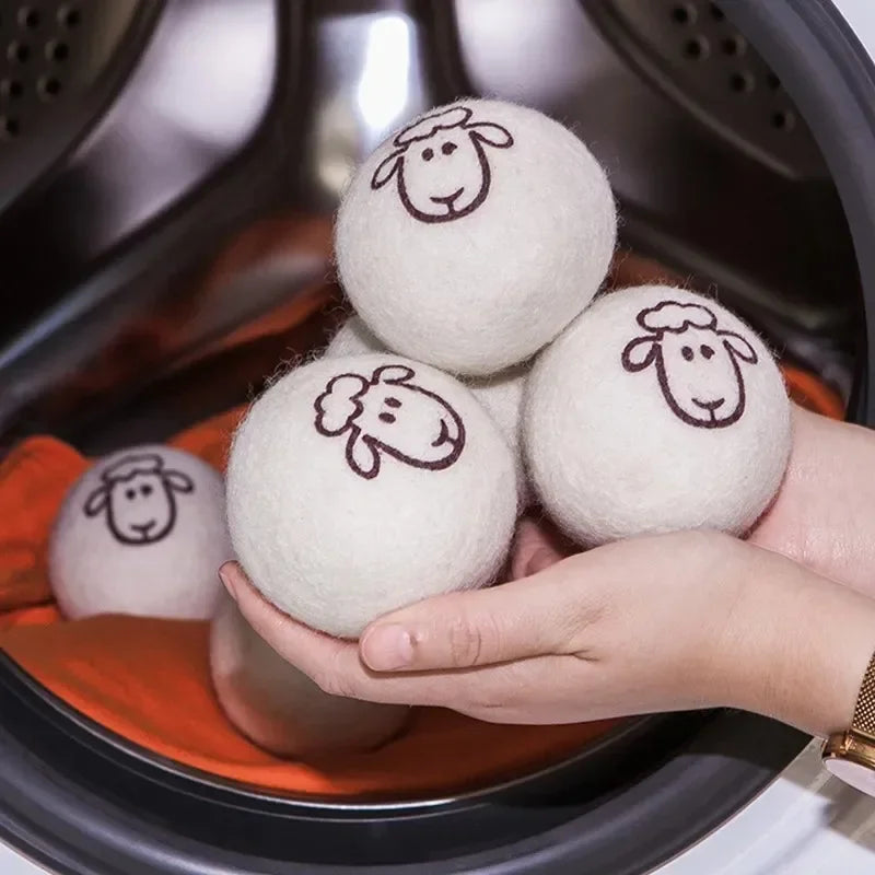 Reusable Wool Dryer Balls — Natural Fabric Softener for Laundry