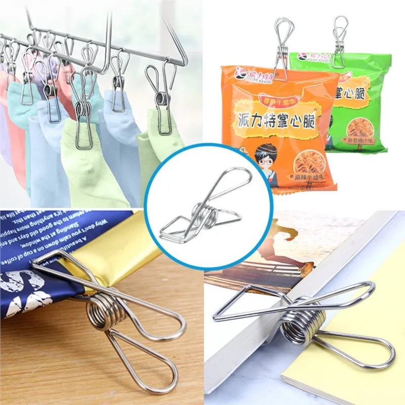 Stainless Steel Clothespins — Rustproof, Sun-Proof Reusable Laundry Clips