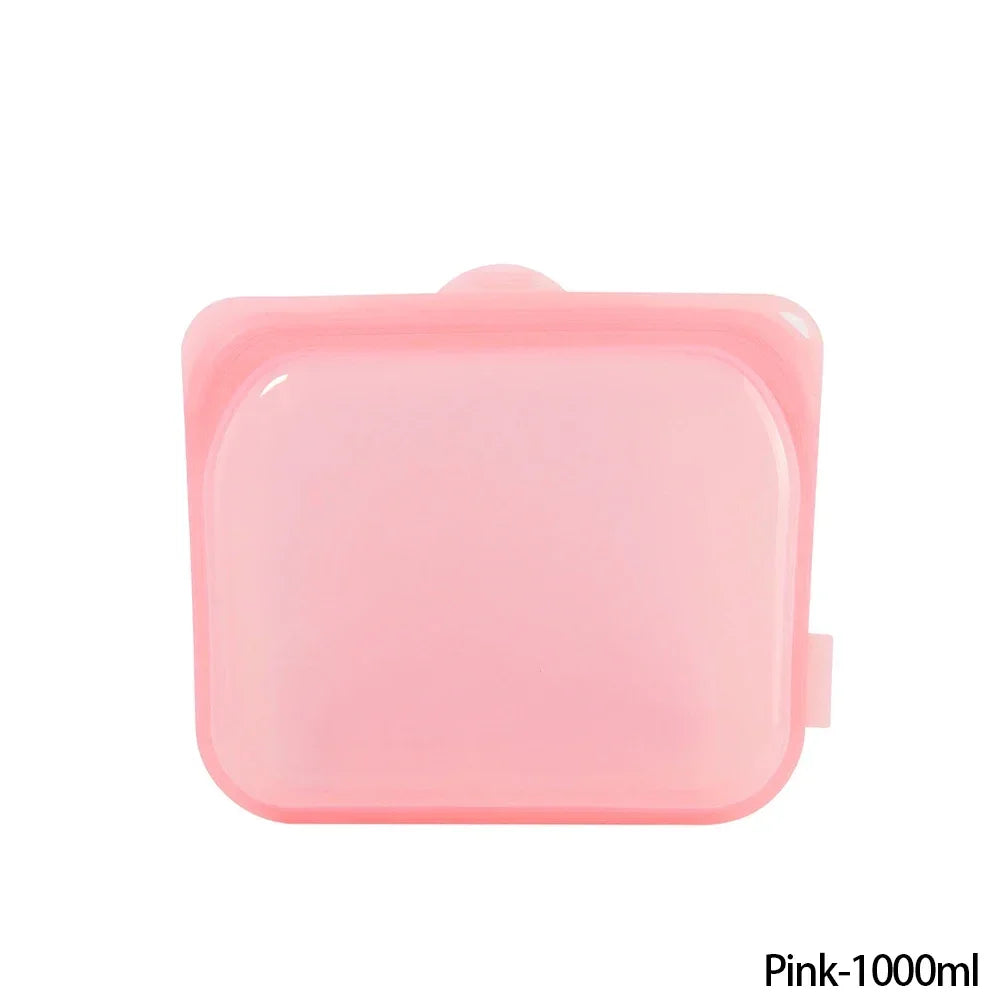 Reusable Silicone Food Storage Bags — Leakproof, Microwave & Freezer Safe