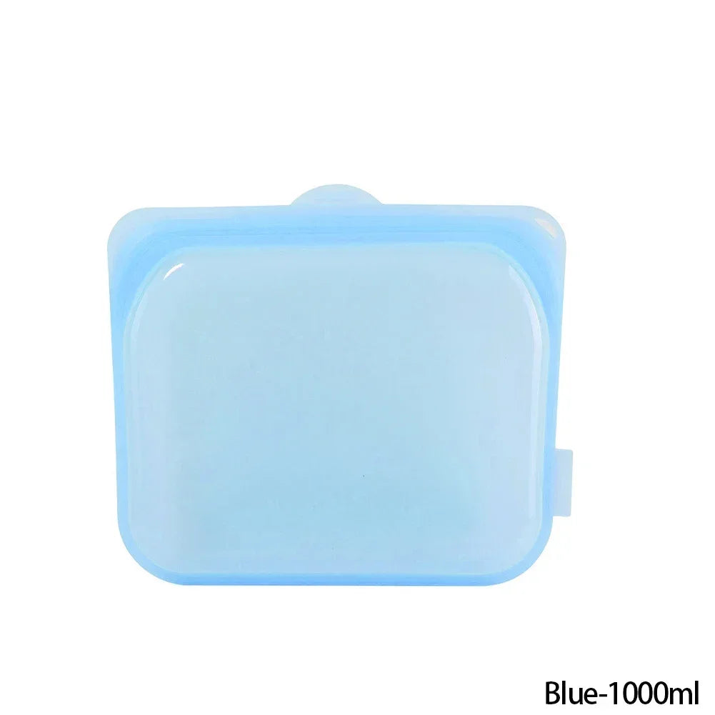 Reusable Silicone Food Storage Bags — Leakproof, Microwave & Freezer Safe