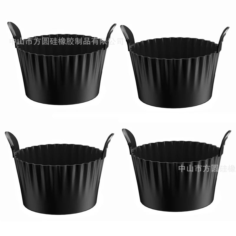 Reusable Silicone Baking Cups (Set of 4) — Egg Bites, Muffins & Air Fryer, Non-Stick