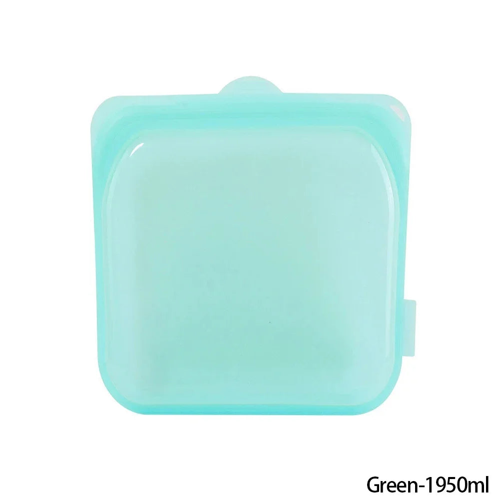 Reusable Silicone Food Storage Bags — Leakproof, Microwave & Freezer Safe