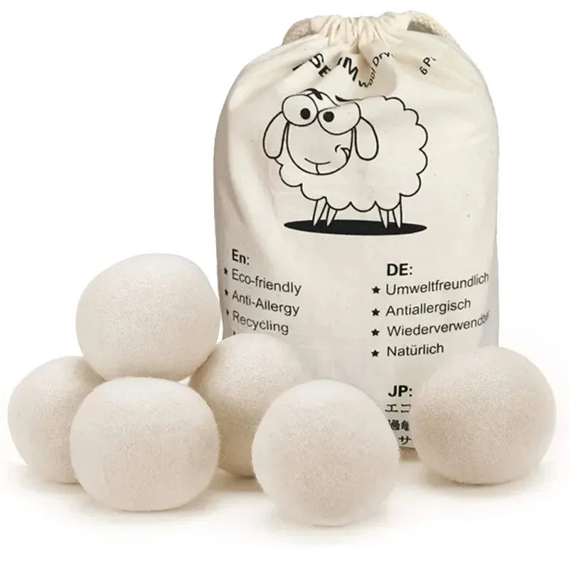 Reusable Wool Dryer Balls — Natural Fabric Softener for Laundry
