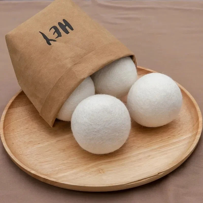 Reusable Wool Dryer Balls — Natural Fabric Softener for Laundry